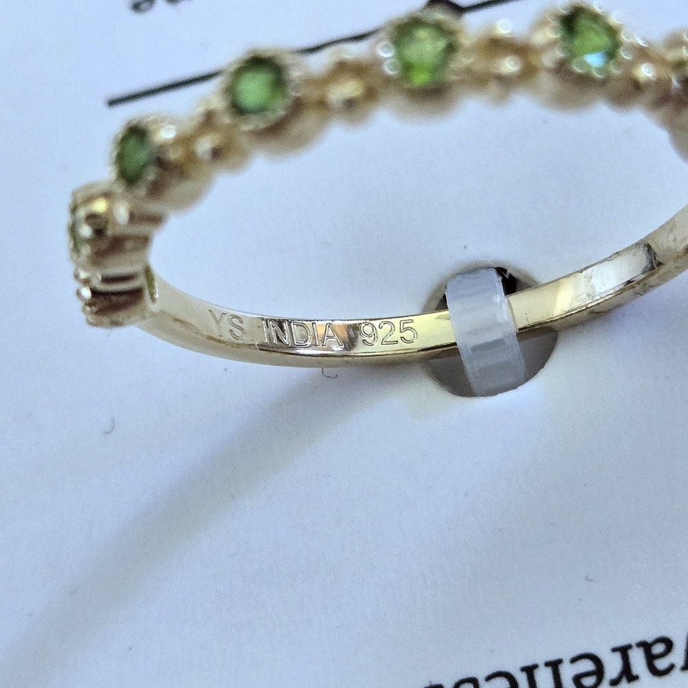 Shivam Chrome Diopside💚 Half Eternity♾️ Ring - NIB - Picture 9 of 15